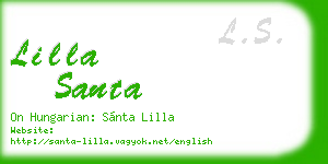 lilla santa business card